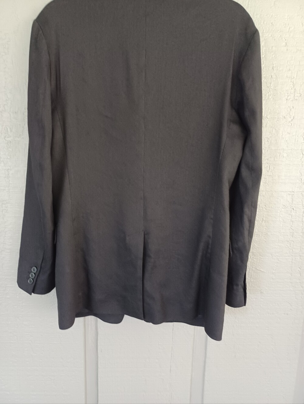 Frame Grandfather Jacket Blazer Size XS Women Linen Blend Black Quiet Luxury - Picture 8 of 15